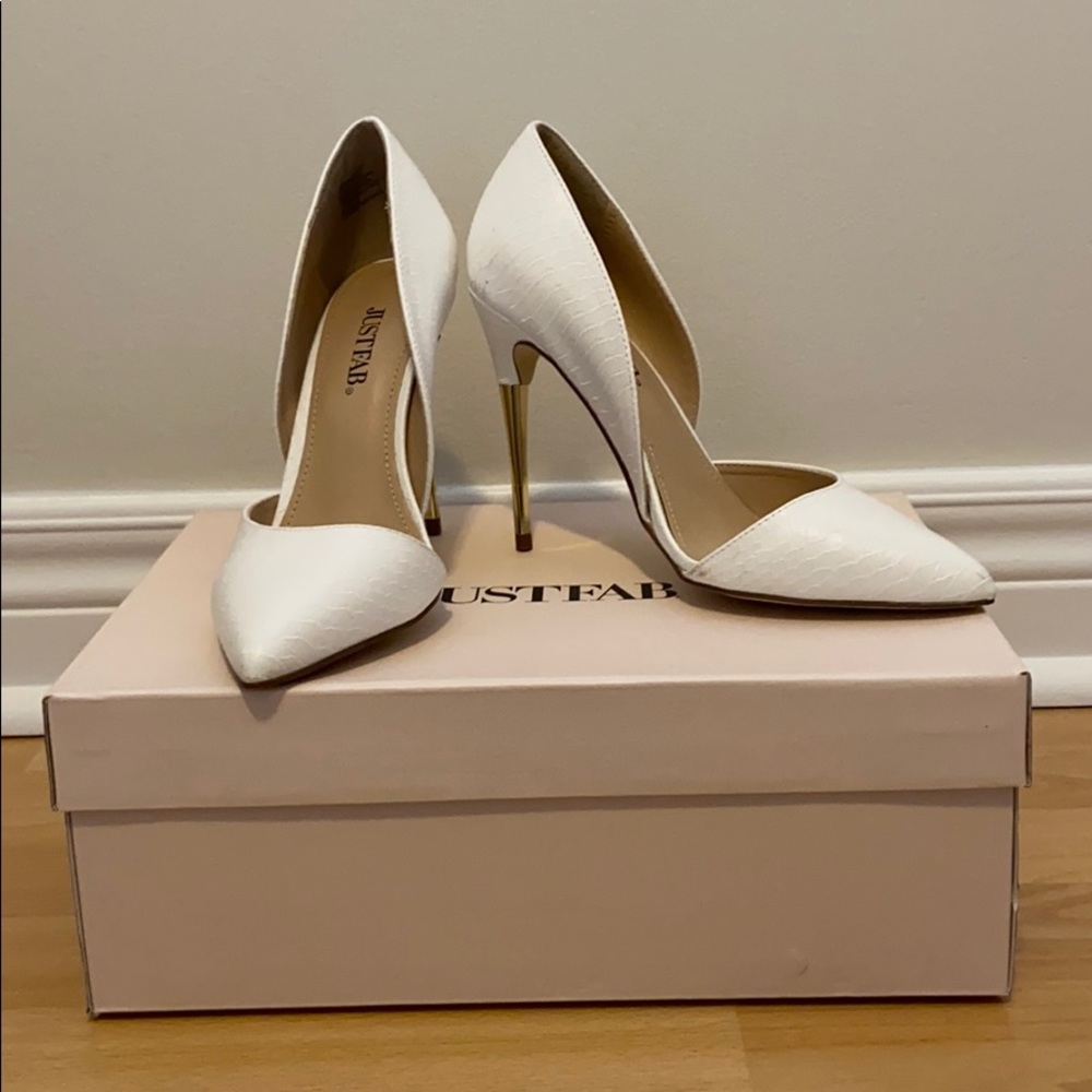 White stilettos
